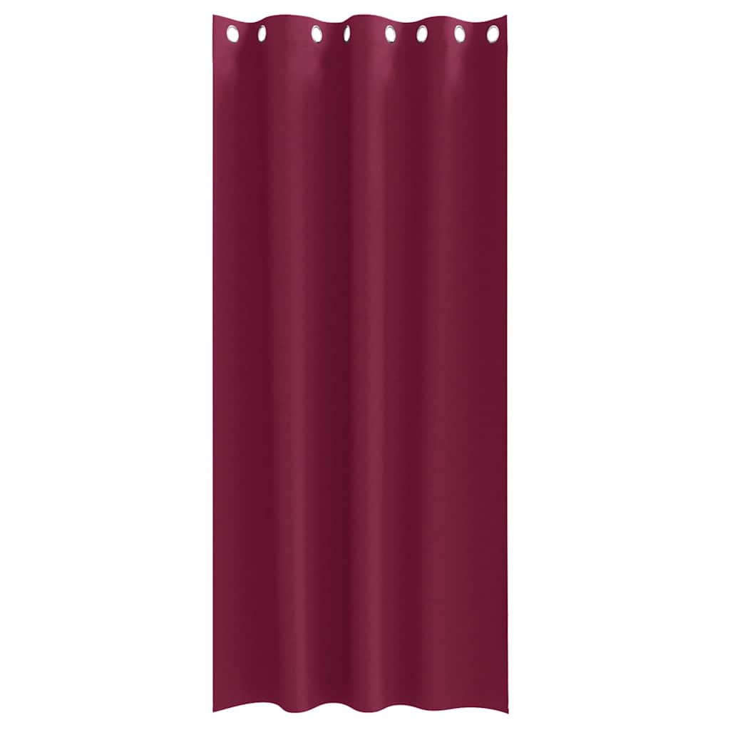 Fekete Függöny Gyűrűkkel 2 db Bordó 245 x 140 cm Poliészter