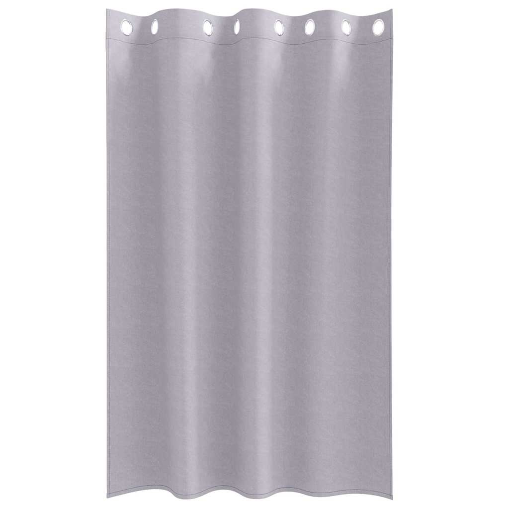 Fekete Függöny Gyűrűkkel 2 db Fém Szürke 175 x 140 cm