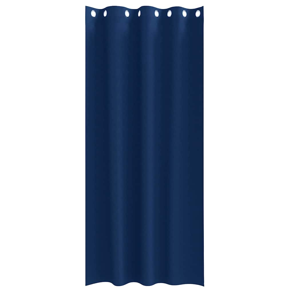 Fekete Függöny Gyűrűkkel 2 db Sötét kék 245 x 140 cm Poliészter