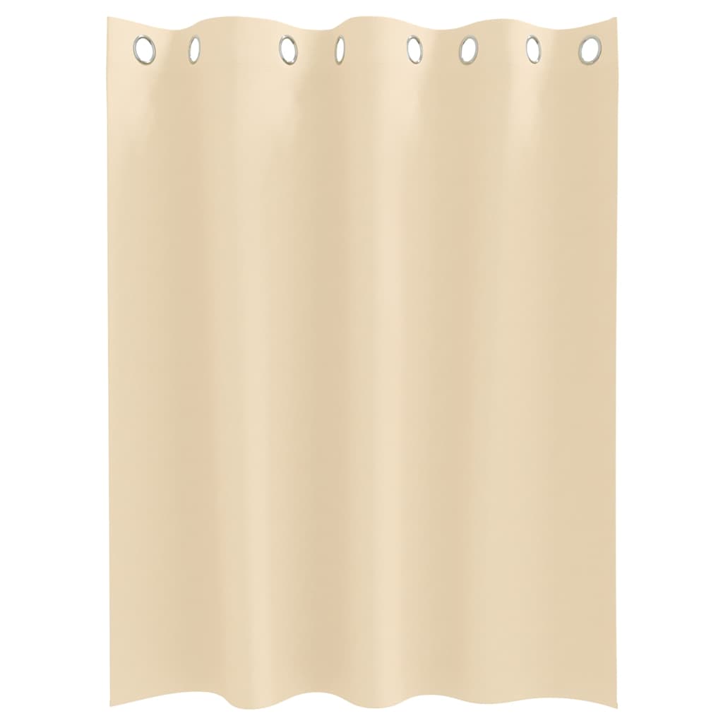 Fekete Függöny Gyűrűkkel 2 db Krémszínű 140 x 140 cm Poliészter