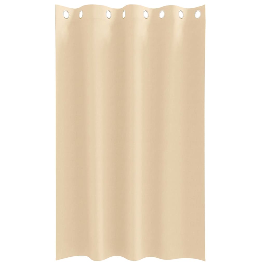 Fekete Függöny Gyűrűkkel 2 db Krémszínű 175 x 140 cm Poliészter