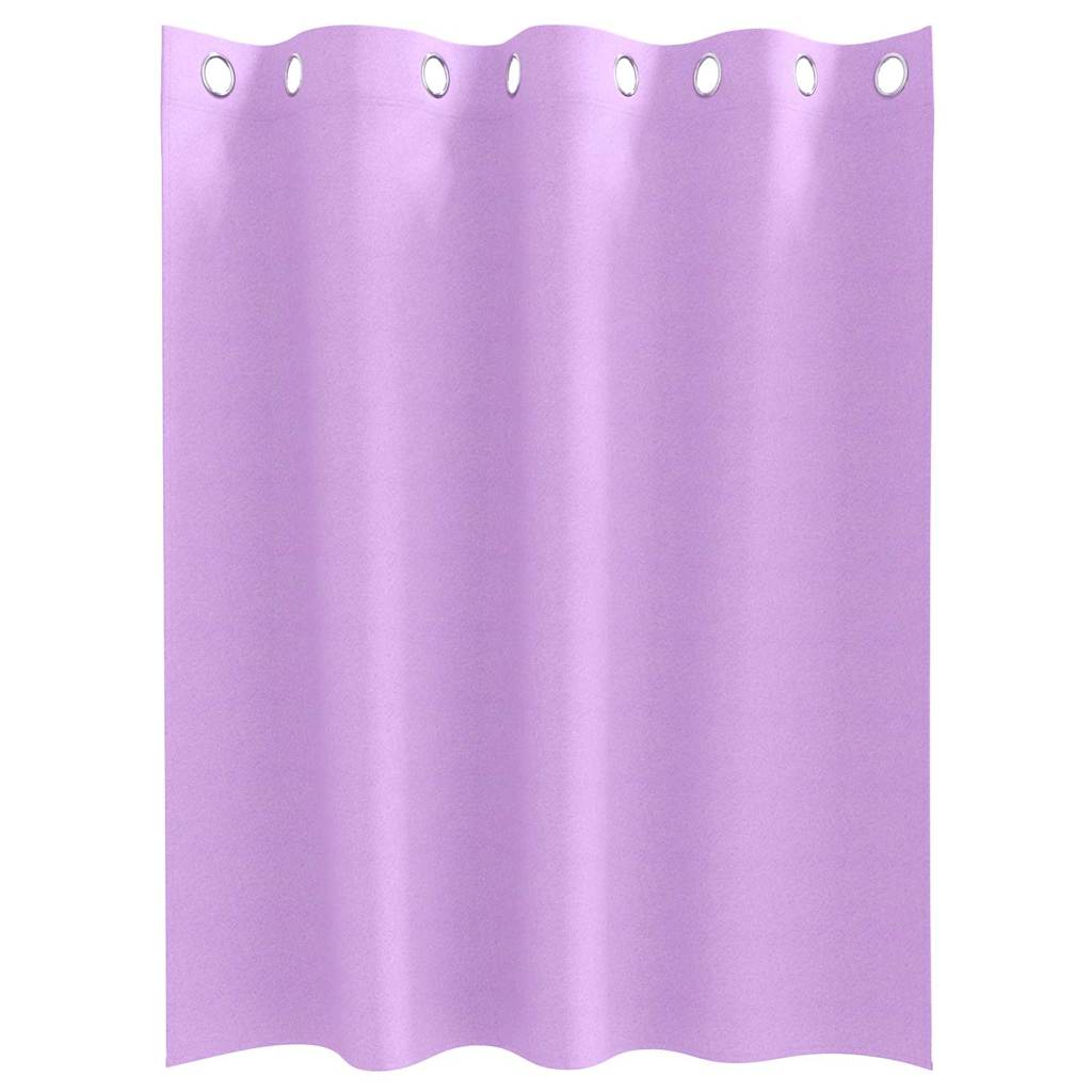 Fekete Függöny Gyűrűkkel 2 pcs Lila 140 x 140 cm Poliészter