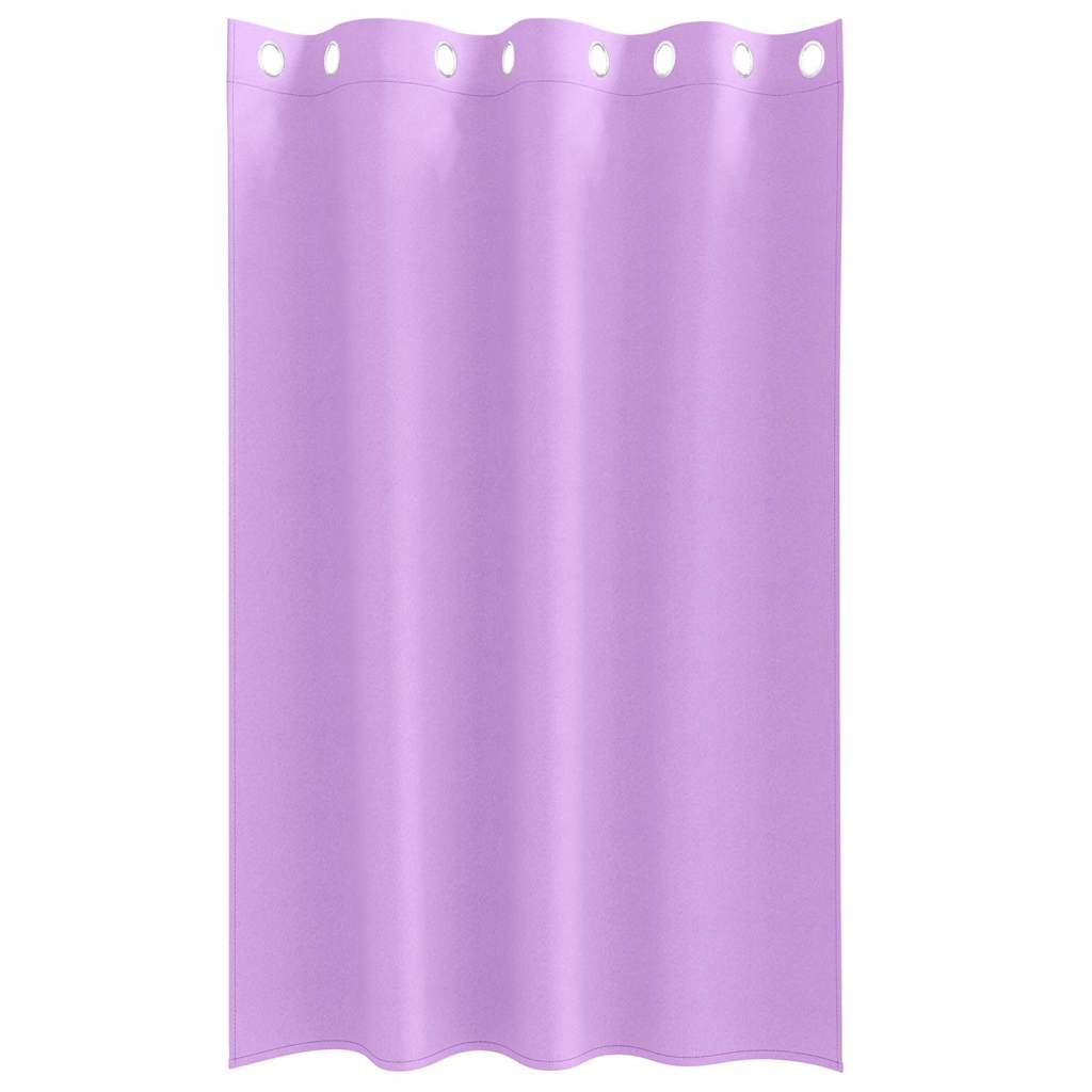 Fekete Függöny Gyűrűkkel 2 db Lila 175 x 140 cm Poliészter
