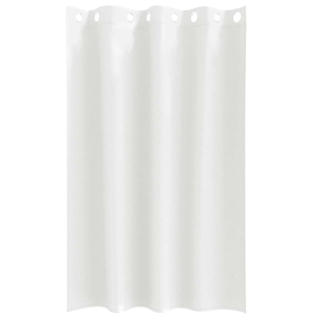 Fekete Függöny Gyűrűkkel 2 db Tiszta Fehér 175 x 140 cm