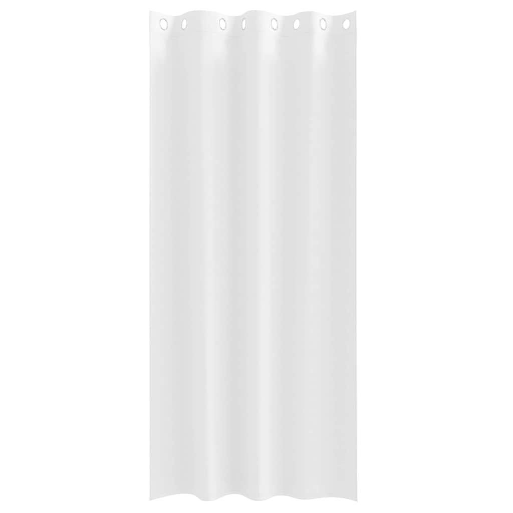 Fekete Függöny Gyűrűkkel 2 db Tiszta Fehér 245 x 140 cm