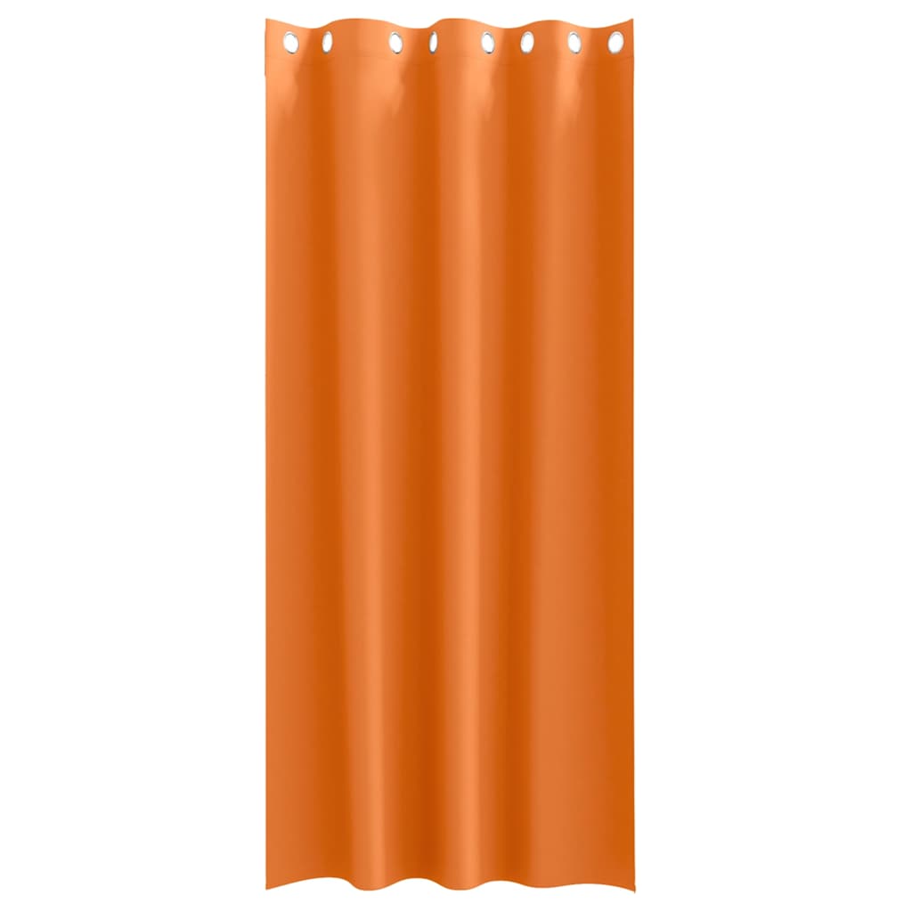 Fekete Függöny Gyűrűkkel 2 pcs Élénk narancs 245 x 140 cm