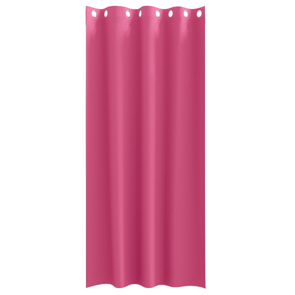 Fekete Függöny Gyűrűkkel 2 db Élénk rózsaszín 245 x 140 cm