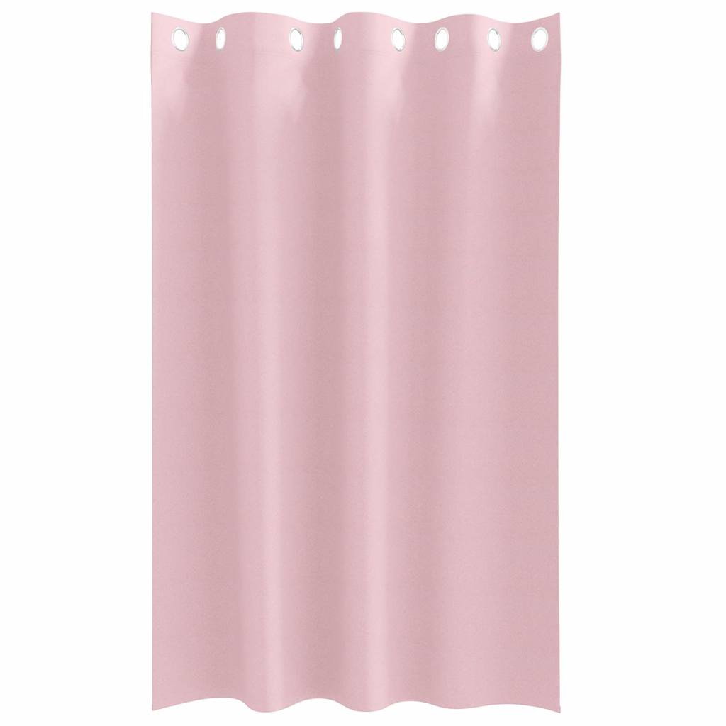 Fekete Függöny Gyűrűkkel 2 db Babarózsaszín 175 x 140 cm
