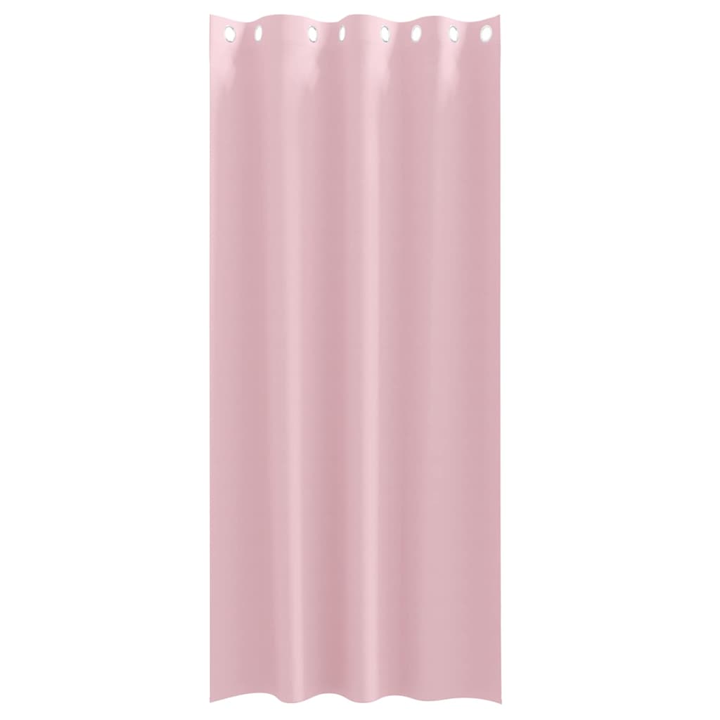 Fekete Függöny Gyűrűkkel 2 db Babarózsaszín 245 x 140 cm