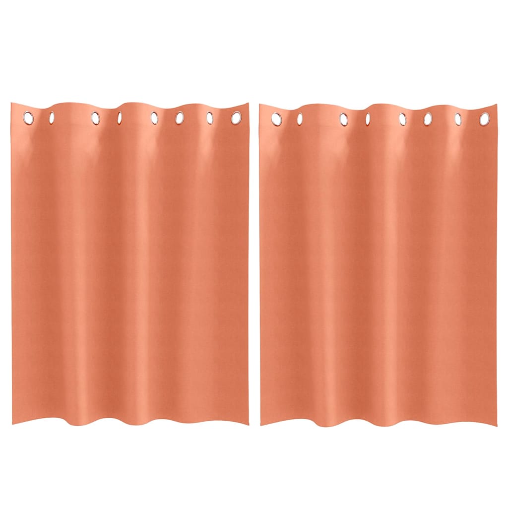 Fekete Függöny Gyűrűkkel 2 db Terrakotta 140 x 140 cm