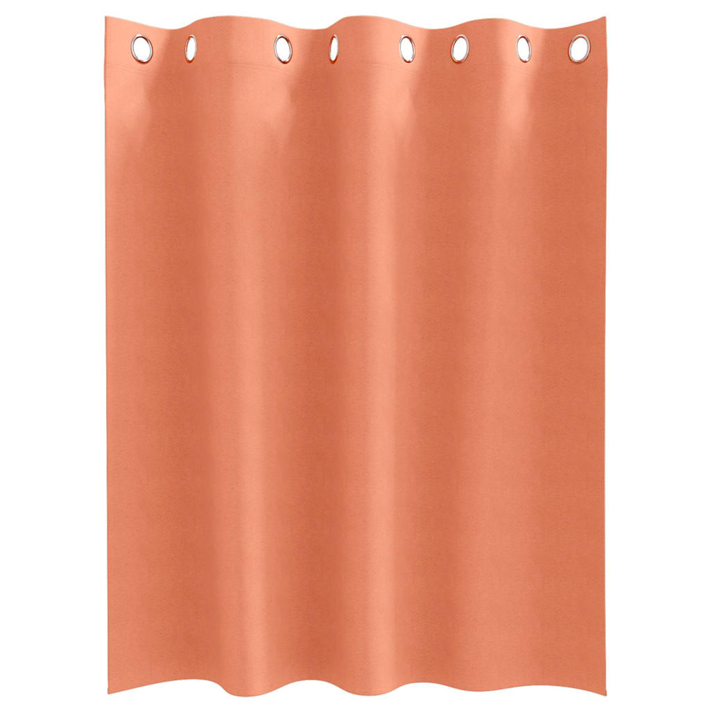 Fekete Függöny Gyűrűkkel 2 db Terrakotta 140 x 140 cm