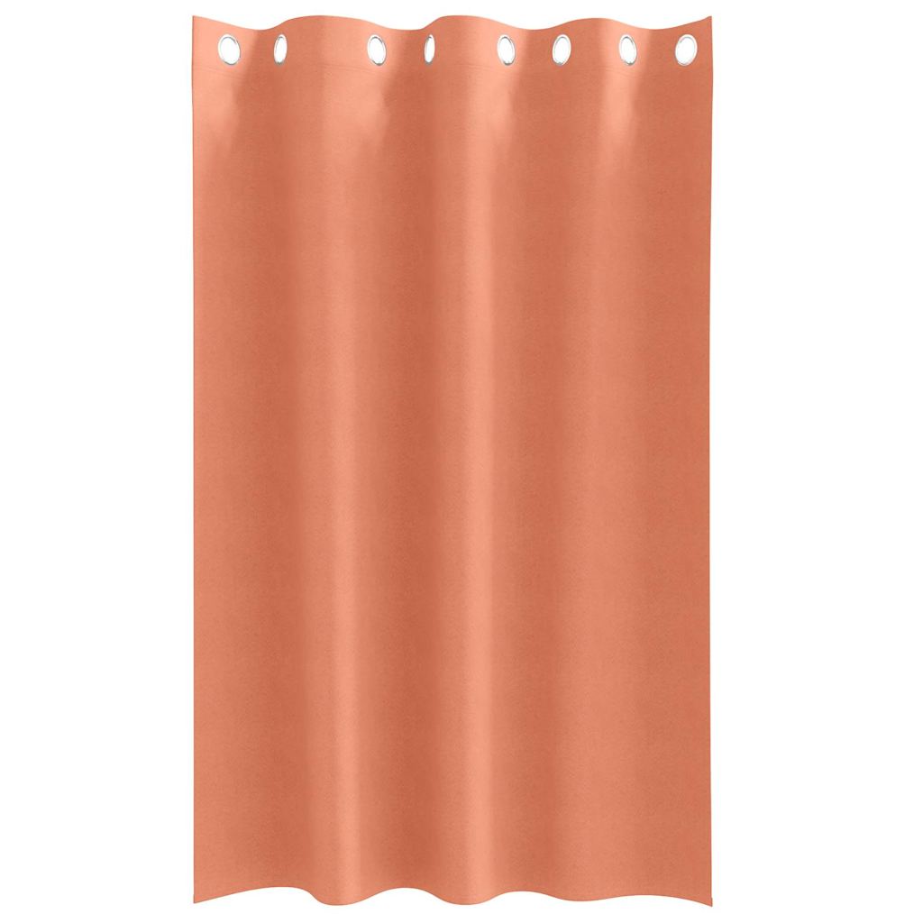 Fekete Függöny Gyűrűkkel 2 db Terrakotta 175 x 140 cm