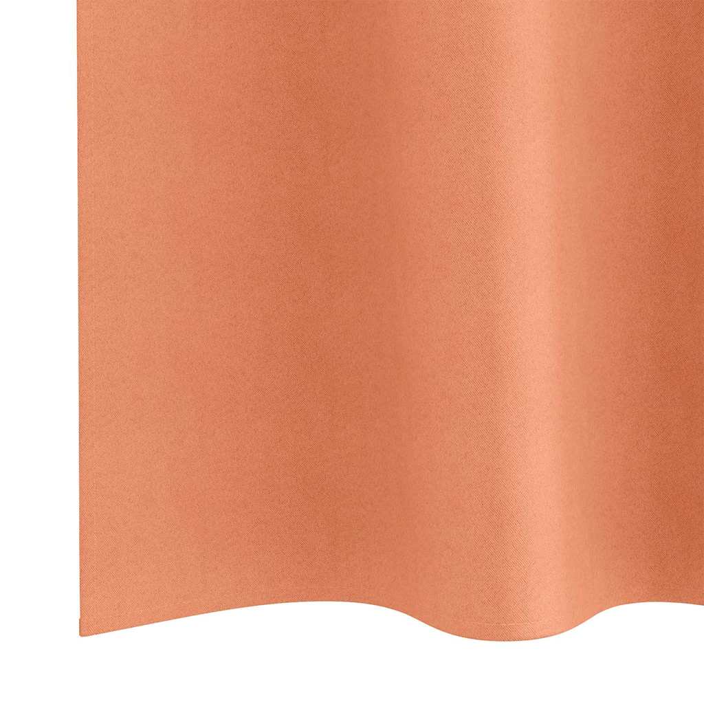 Fekete Függöny Gyűrűkkel 2 db Terrakotta 260 x 140 cm