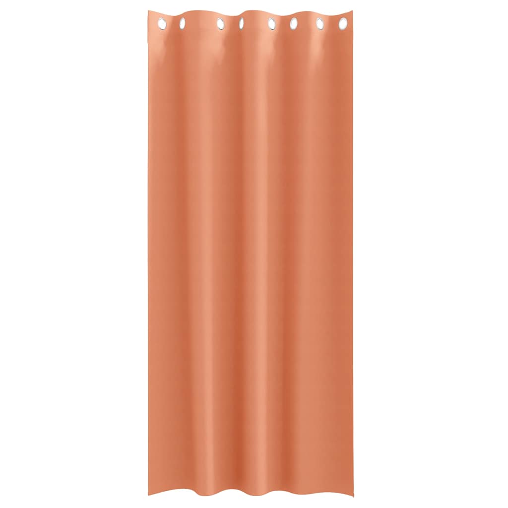 Fekete Függöny Gyűrűkkel 2 db Terrakotta 260 x 140 cm