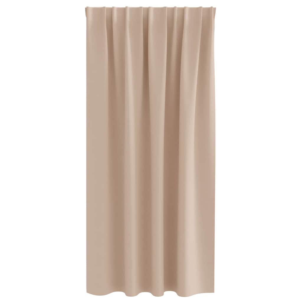 Fekete Függöny Gyűrűkkel 2 pcs Tópszínű 175 x 140 cm Poliészter