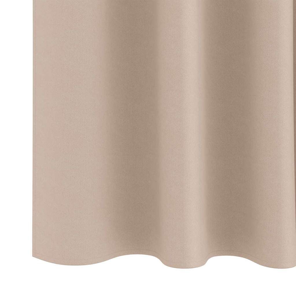 Fekete Függöny Gyűrűkkel 2 pcs Tópszínű 245 x 140 cm Poliészter