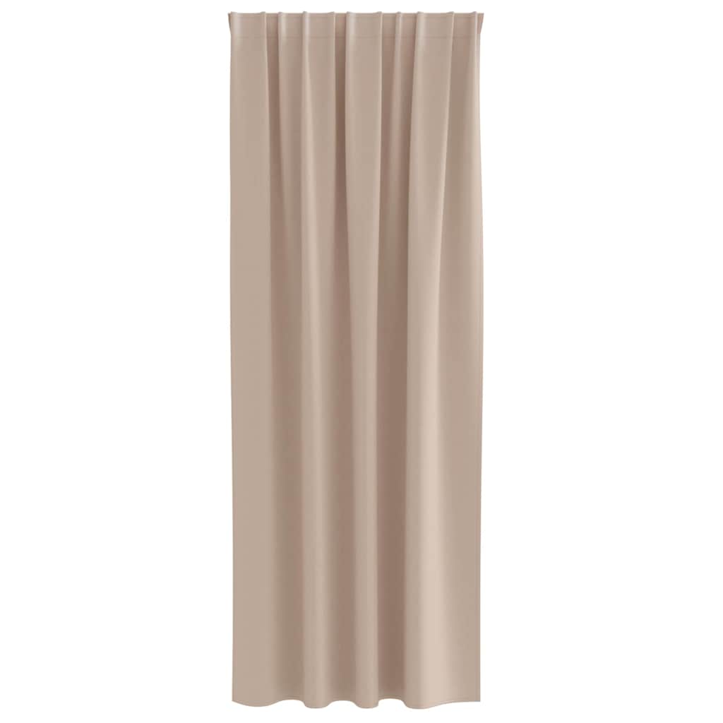 Fekete Függöny Gyűrűkkel 2 pcs Tópszínű 245 x 140 cm Poliészter