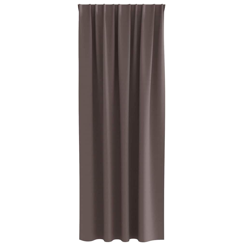 Fekete Függöny Gyűrűkkel 2 pcs Sötét Barna 260 x 140 cm
