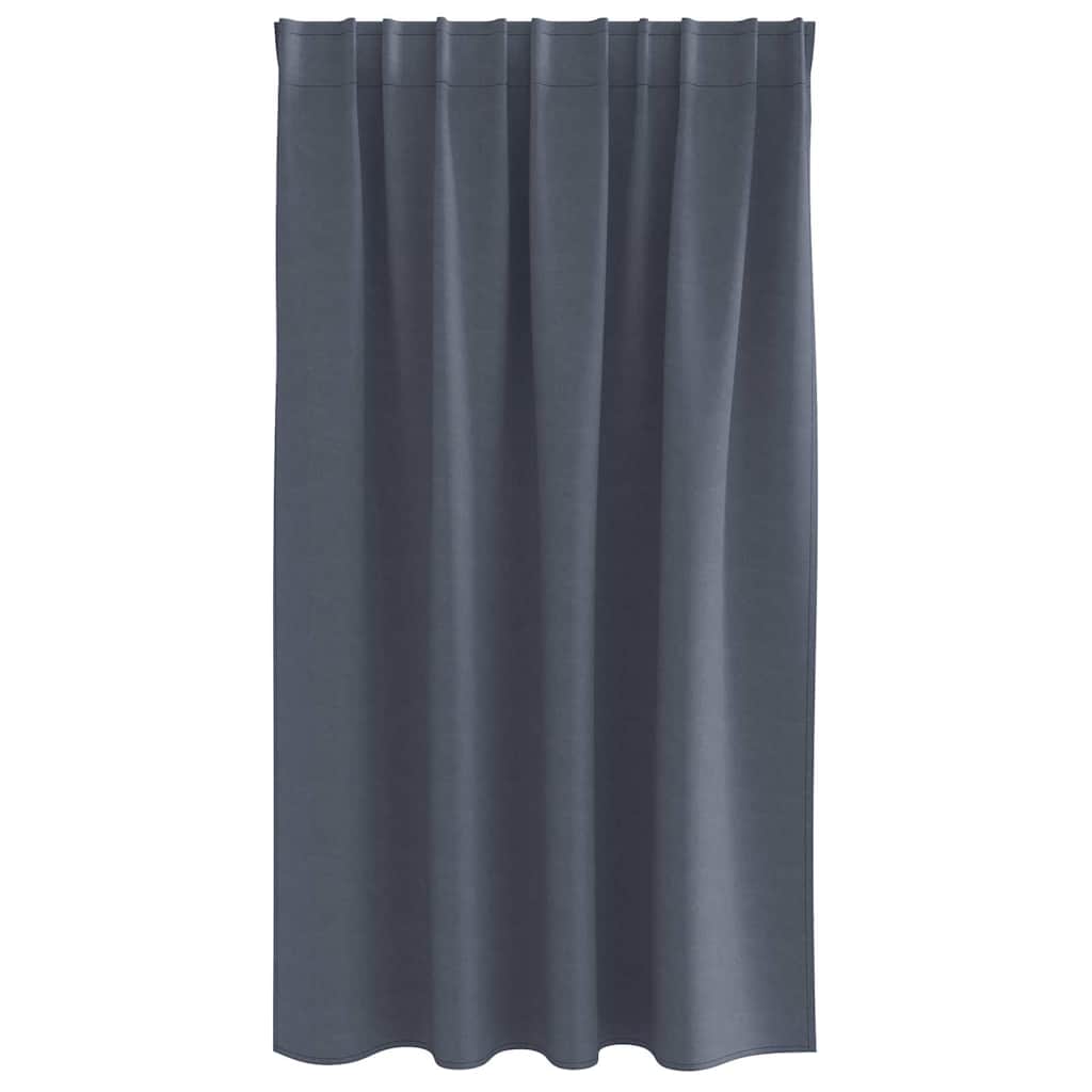Fekete Függöny Gyűrűkkel 2 pcs Antracit 140 x 140 cm Poliészter