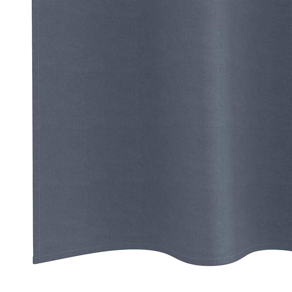 Fekete Függöny Gyűrűkkel 2 pcs Antracit 175 x 140 cm Poliészter