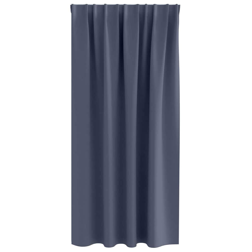 Fekete Függöny Gyűrűkkel 2 pcs Antracit 175 x 140 cm Poliészter