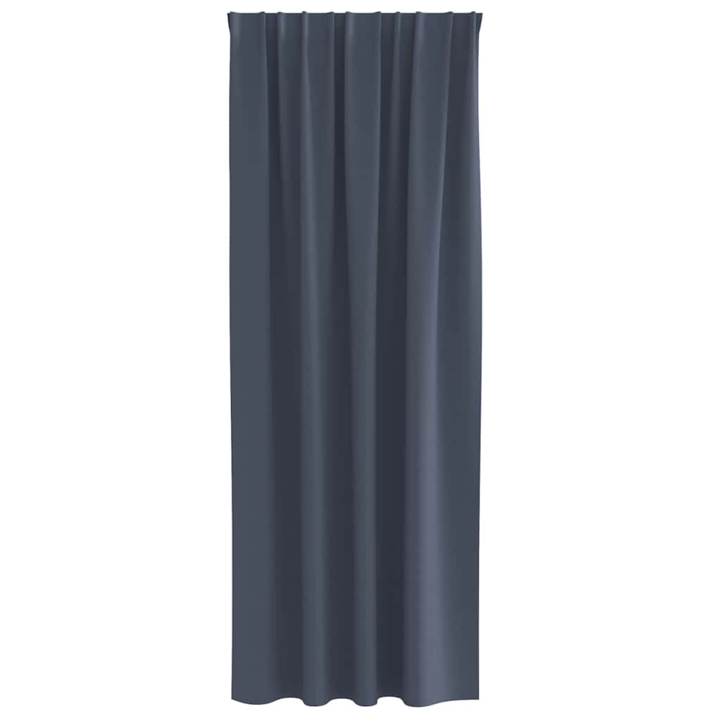 Fekete Függöny Gyűrűkkel 2 pcs Antracit 260 x 140 cm Poliészter