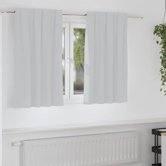 Fekete Függöny Gyűrűkkel 2 pcs Halvány szürke 140 x 140 cm