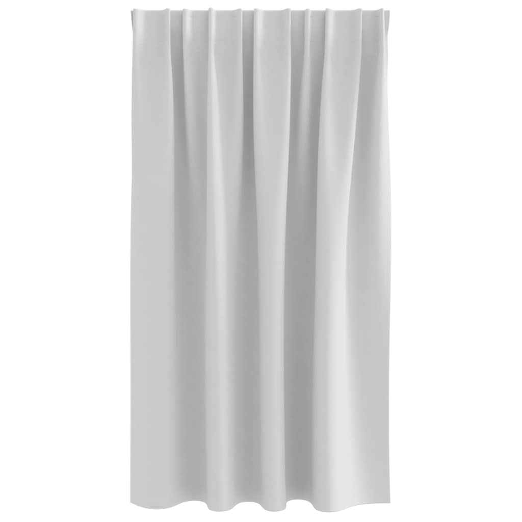 Fekete Függöny Gyűrűkkel 2 pcs Halvány szürke 140 x 140 cm