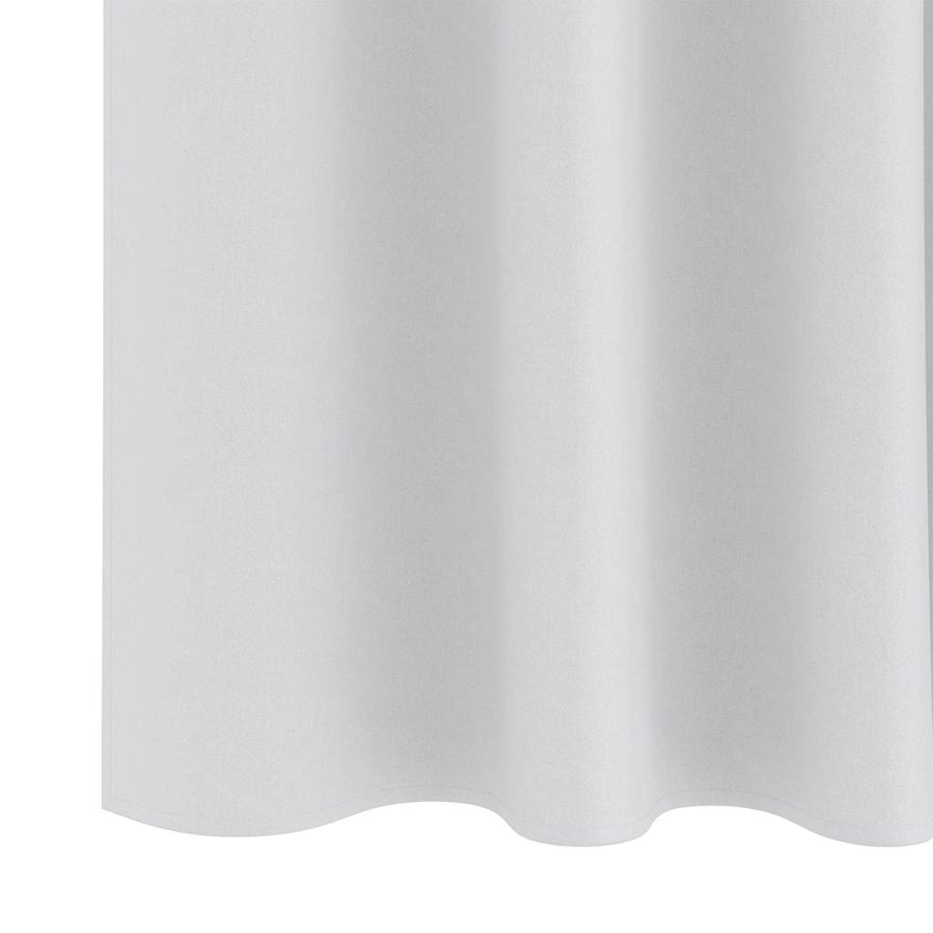 Fekete Függöny Gyűrűkkel 2 pcs Világosszürke 175 x 140 cm