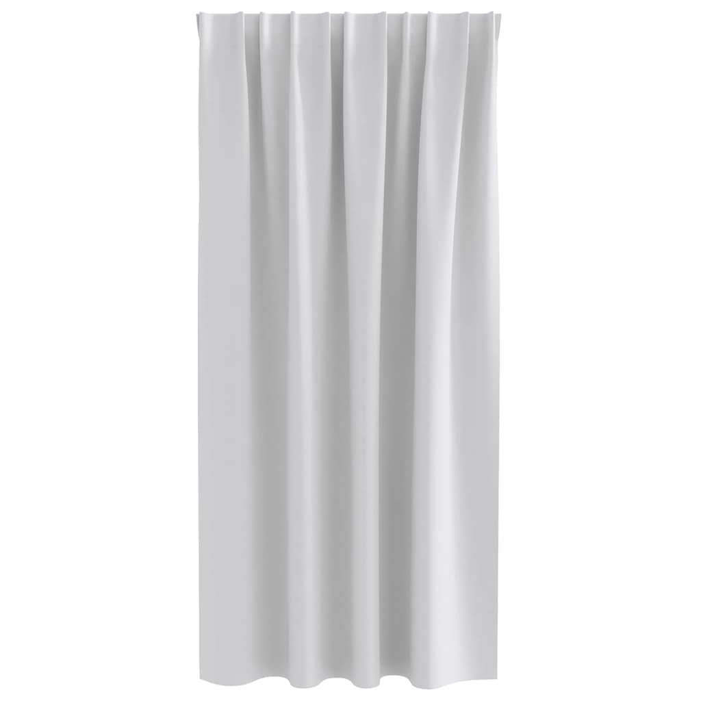 Fekete Függöny Gyűrűkkel 2 pcs Világosszürke 175 x 140 cm