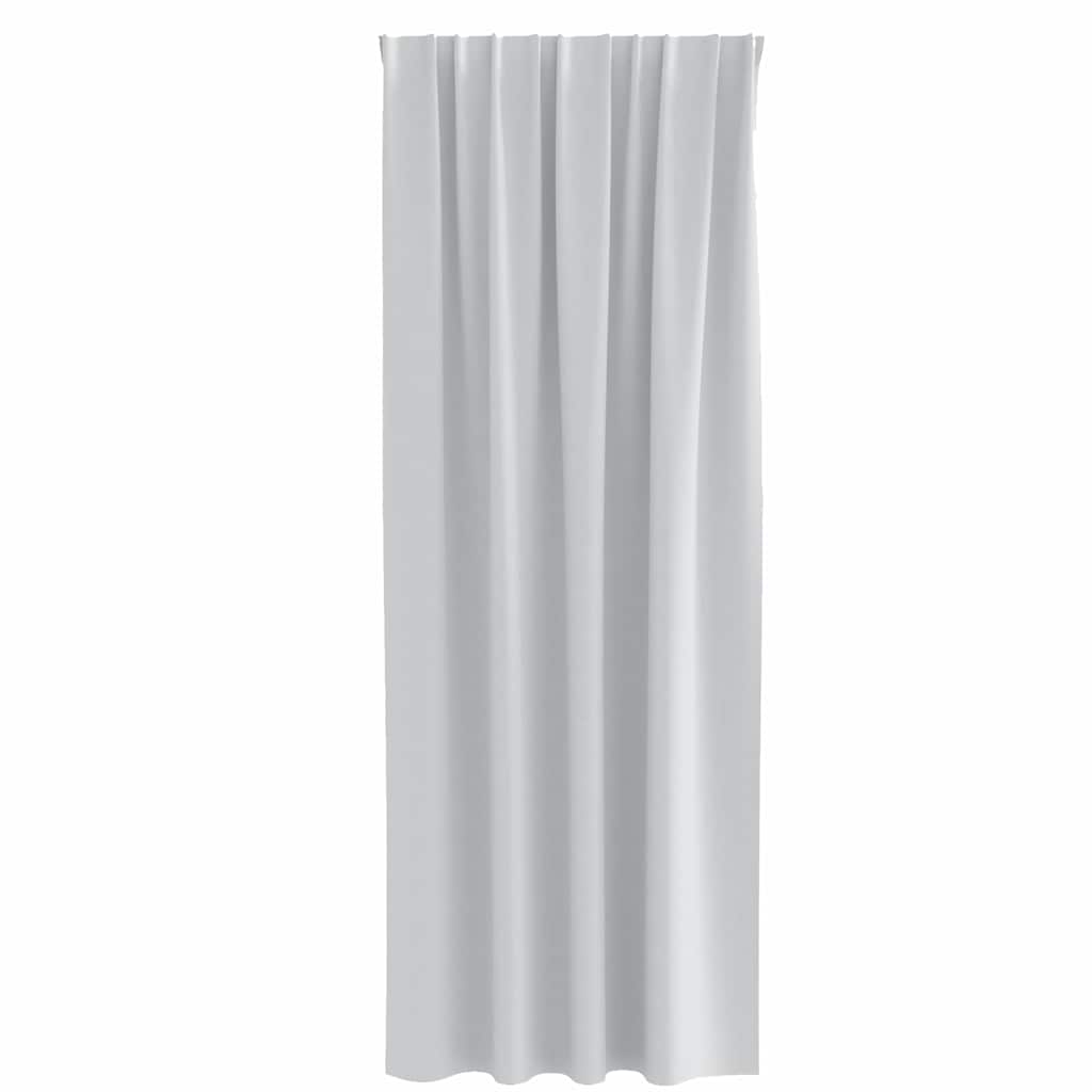 Fekete Függöny Gyűrűkkel 2 pcs Halvány szürke 260 x 140 cm