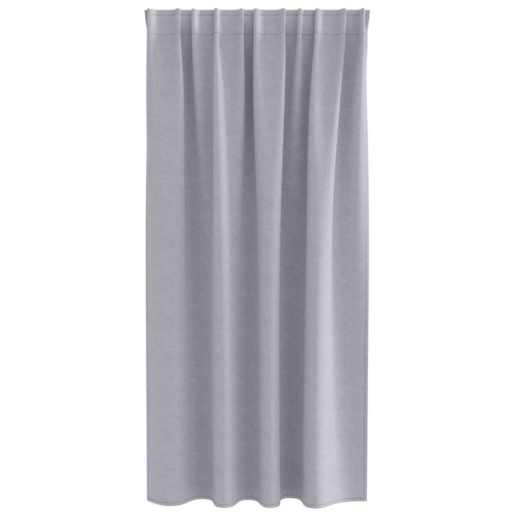 Fekete Függöny Gyűrűkkel 2 pcs Fém Szürke 175 x 140 cm