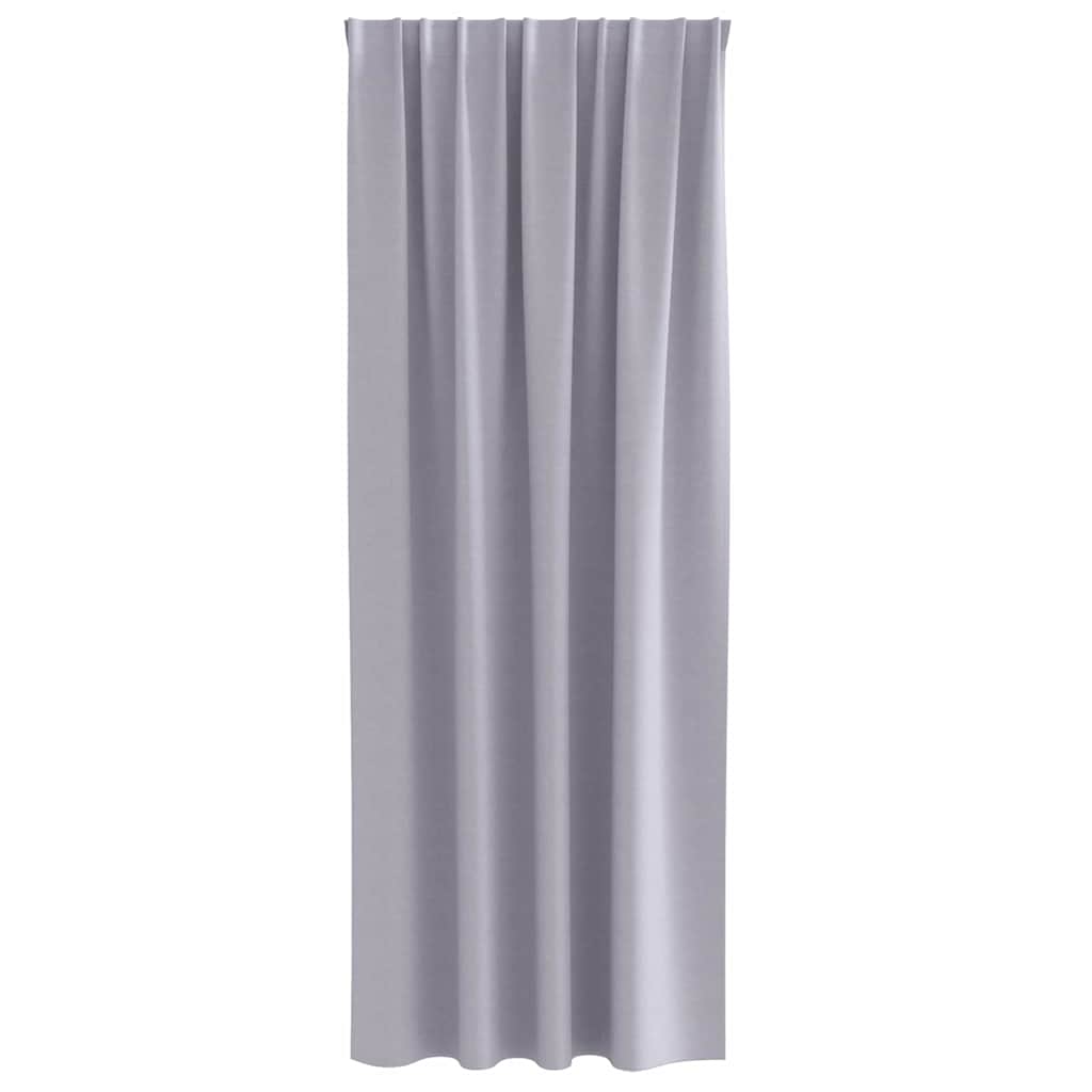 Fekete Függöny Gyűrűkkel 2 pcs Fém Szürke 245 x 140 cm