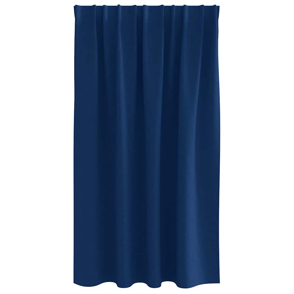 Fekete Függöny Gyűrűkkel 2 pcs Sötét kék 140 x 140 cm
