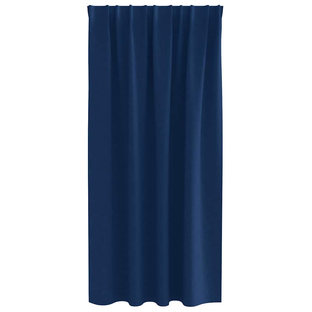 Fekete Függöny Gyűrűkkel 2 pcs Sötét kék 175 x 140 cm