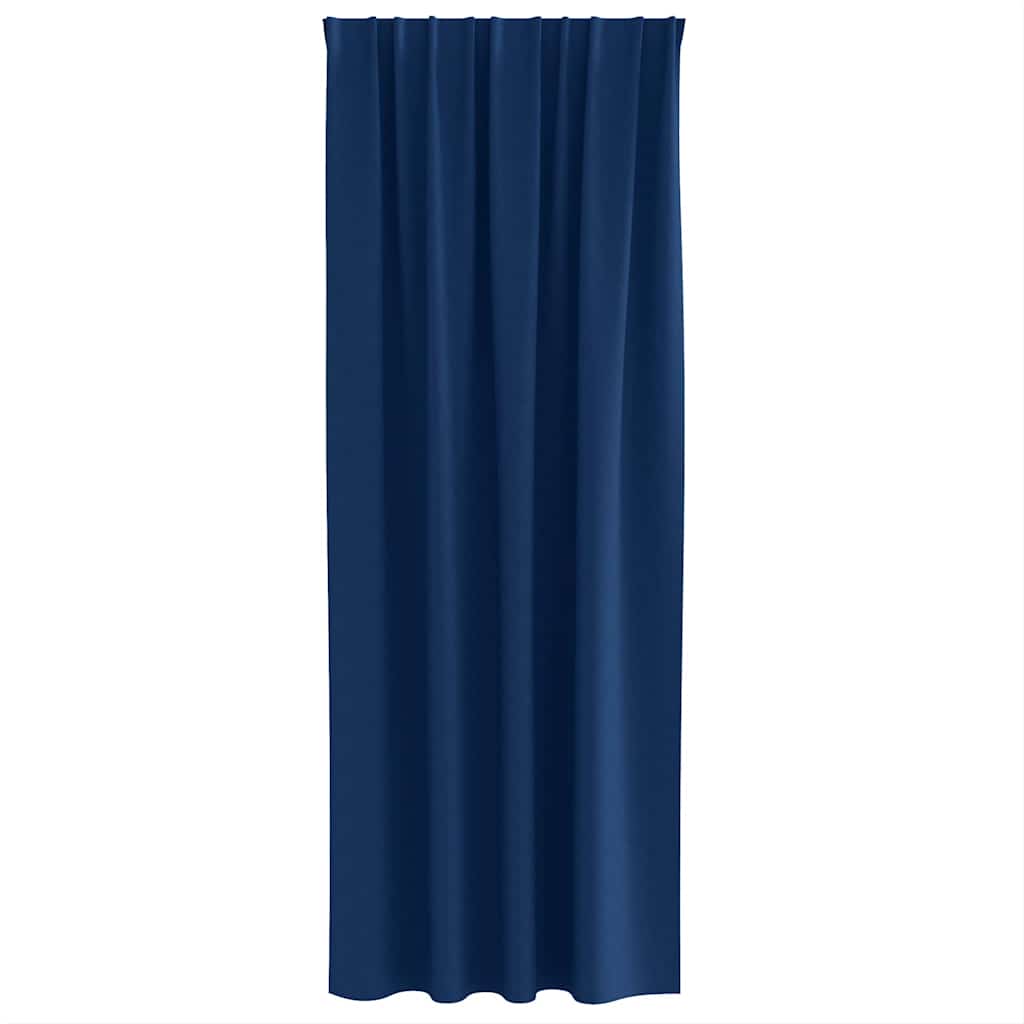 Fekete Függöny Gyűrűkkel 2 pcs Sötét kék 245 x 140 cm
