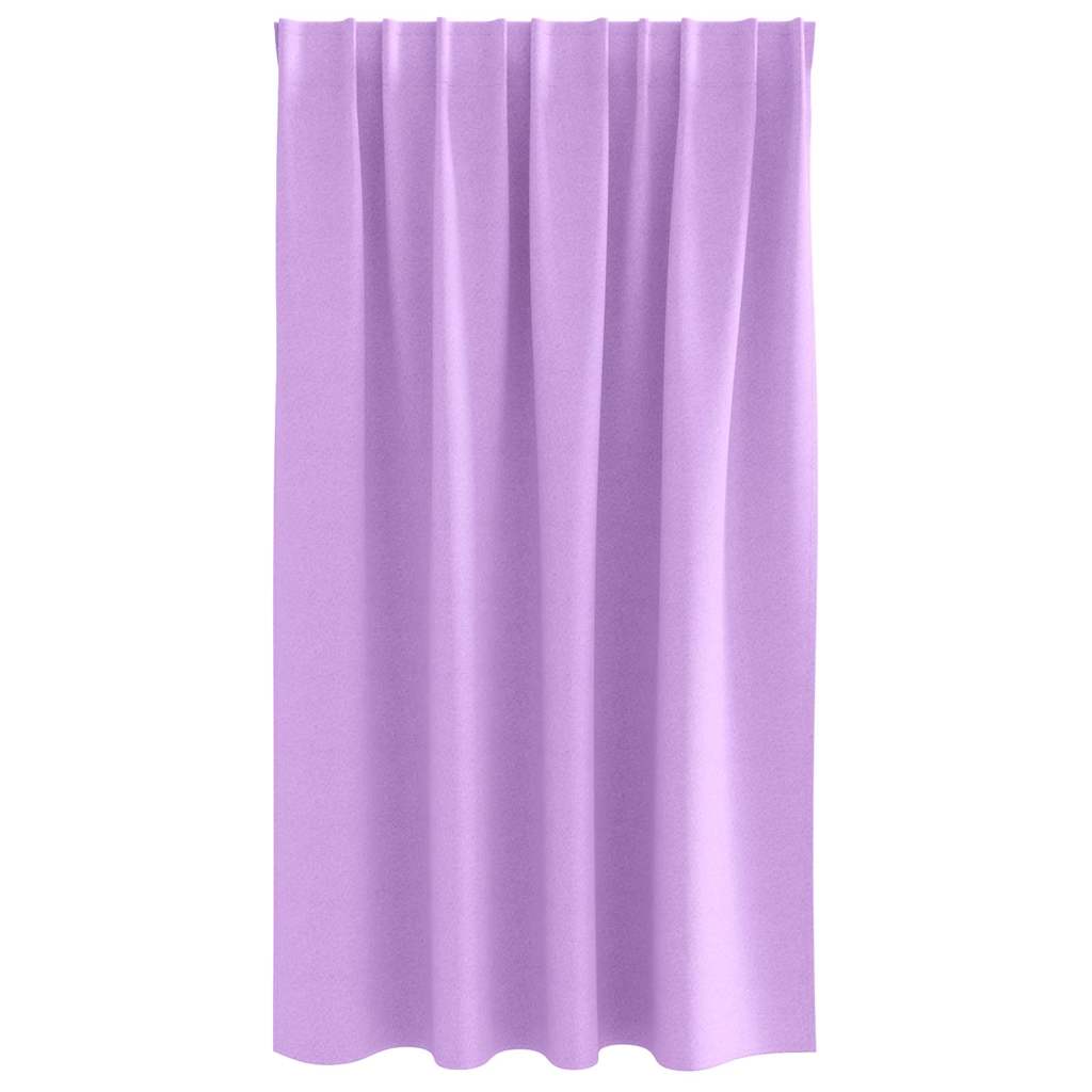 Fekete Függöny Gyűrűkkel 2 pcs Lila 140 x 140 cm Poliészter