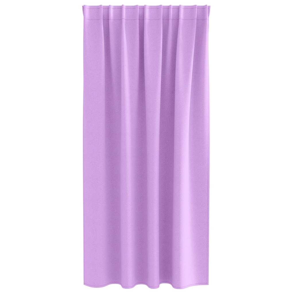 Fekete Függöny Gyűrűkkel 2 pcs Lila 175 x 140 cm Poliészter