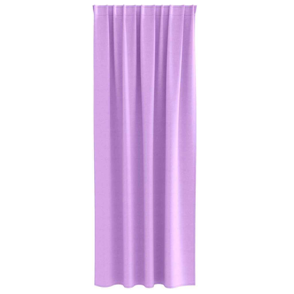 Fekete Függöny Gyűrűkkel 2 pcs Lila 225 x 140 cm Poliészter