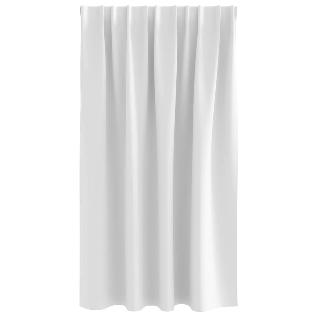 Fekete Függöny Gyűrűkkel 2 pcs Fényes fehér 140 x 140 cm