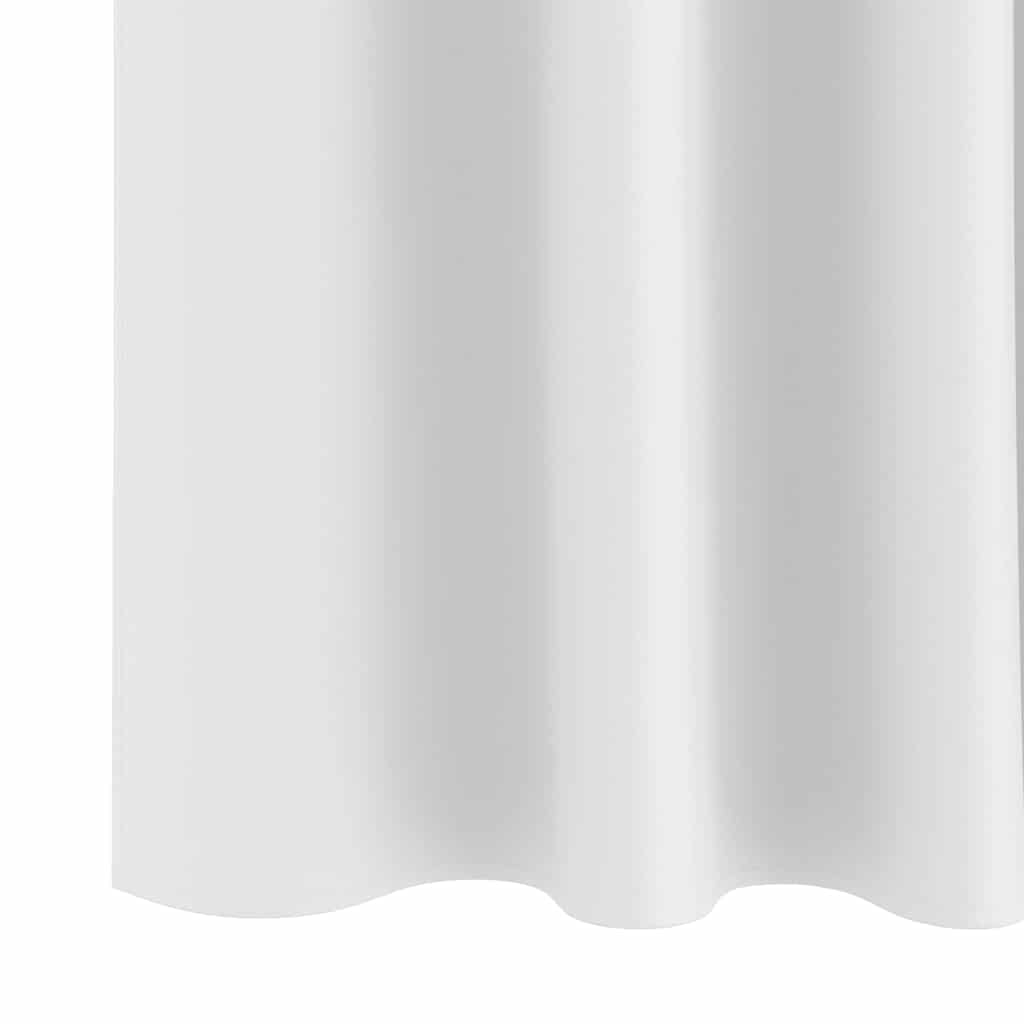 Fekete Függöny Gyűrűkkel 2 pcs Tiszta Fehér 225 x 140 cm