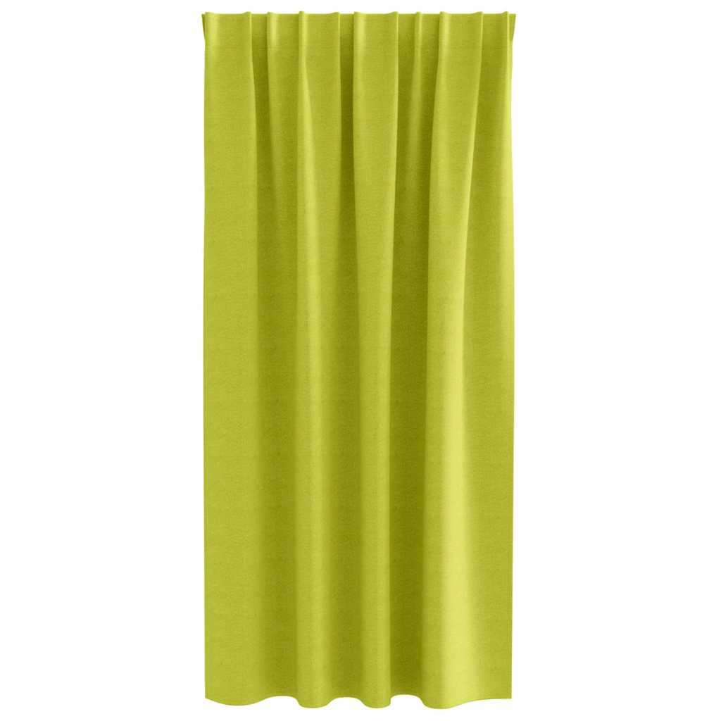 Fekete Függöny Gyűrűkkel 2 pcs Zöld 175 x 140 cm Poliészter