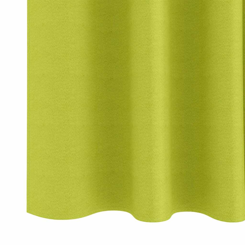 Fekete Függöny Gyűrűkkel 2 pcs Zöld 245 x 140 cm Poliészter