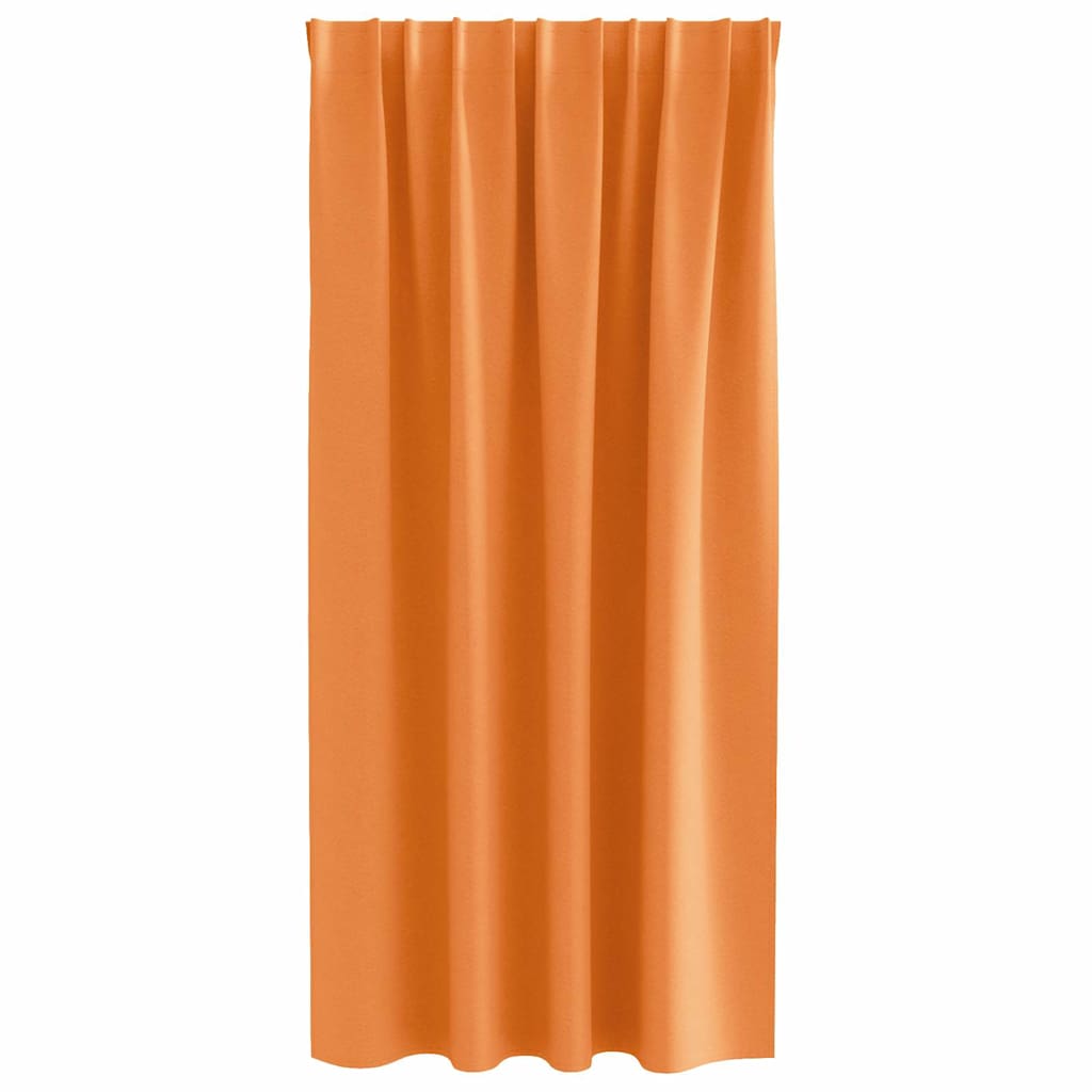 Fekete Függöny Gyűrűkkel 2 pcs Narancssárga 175 x 140 cm