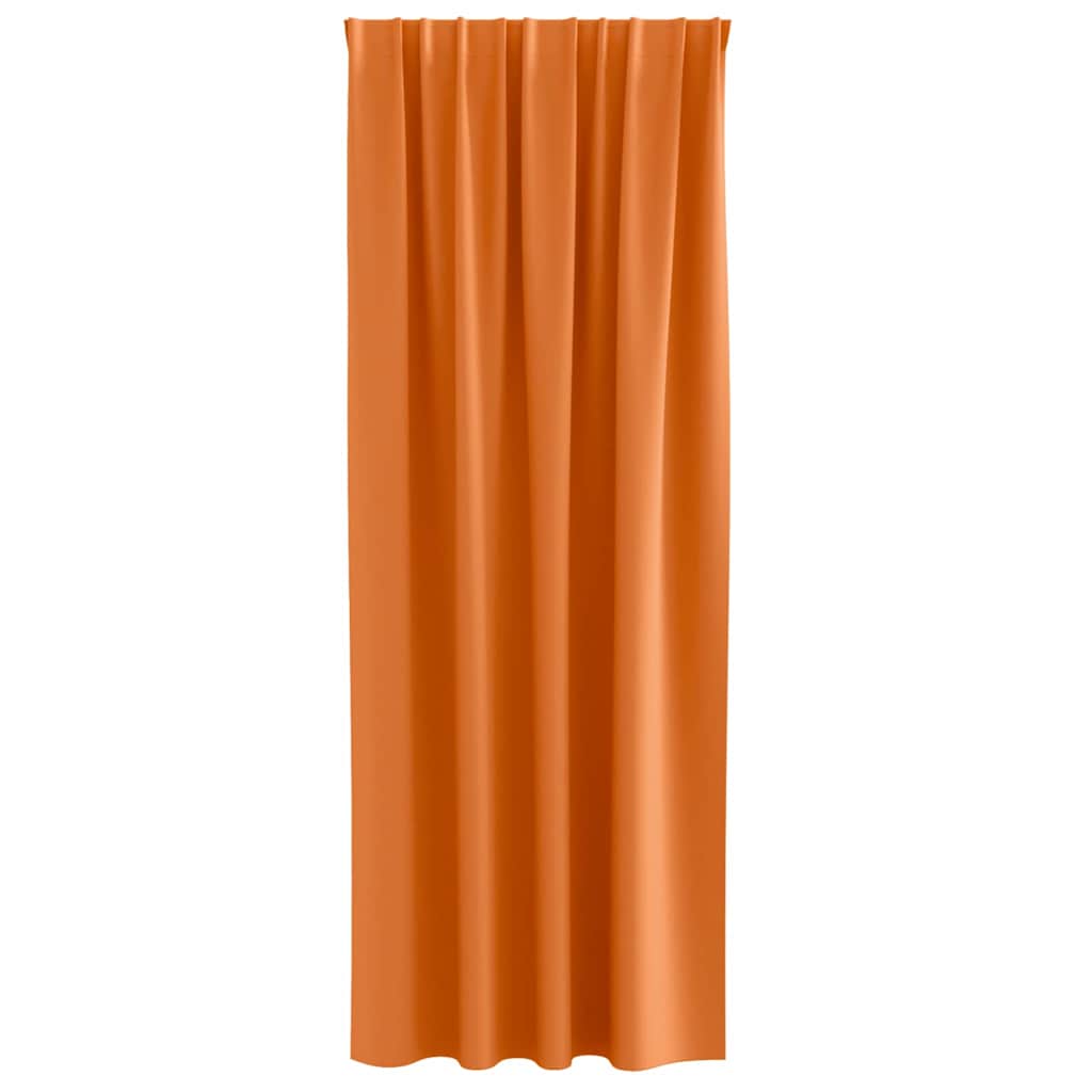 Fekete Függöny Gyűrűkkel 2 pcs Élénk narancs 225 x 140 cm
