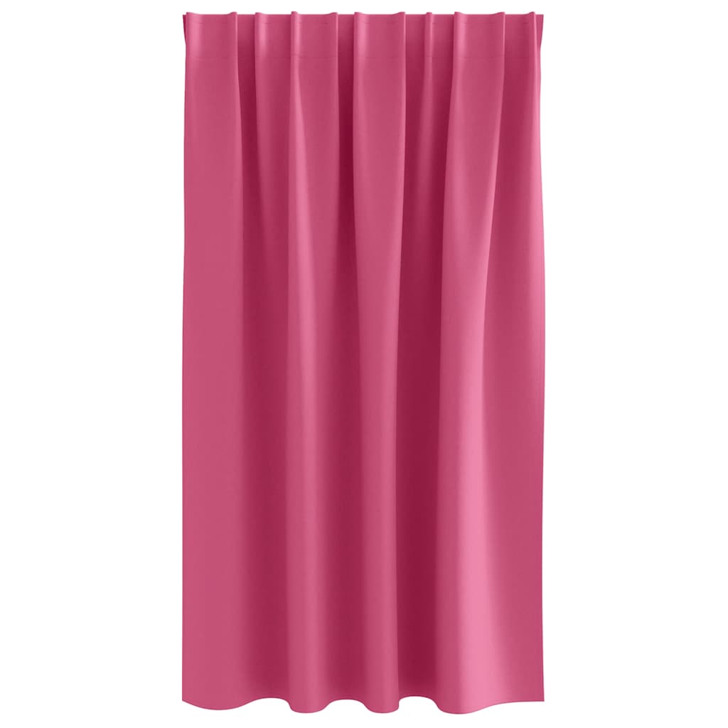 Fekete Függöny Gyűrűkkel 2 pcs Élénk rózsaszín 140 x 140 cm