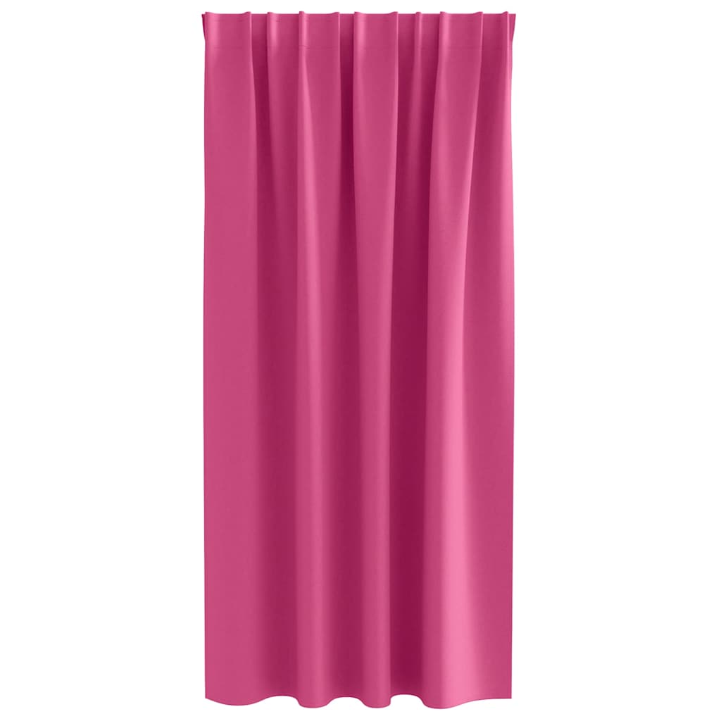Fekete Függöny Gyűrűkkel 2 pcs Élénk rózsaszín 175 x 140 cm