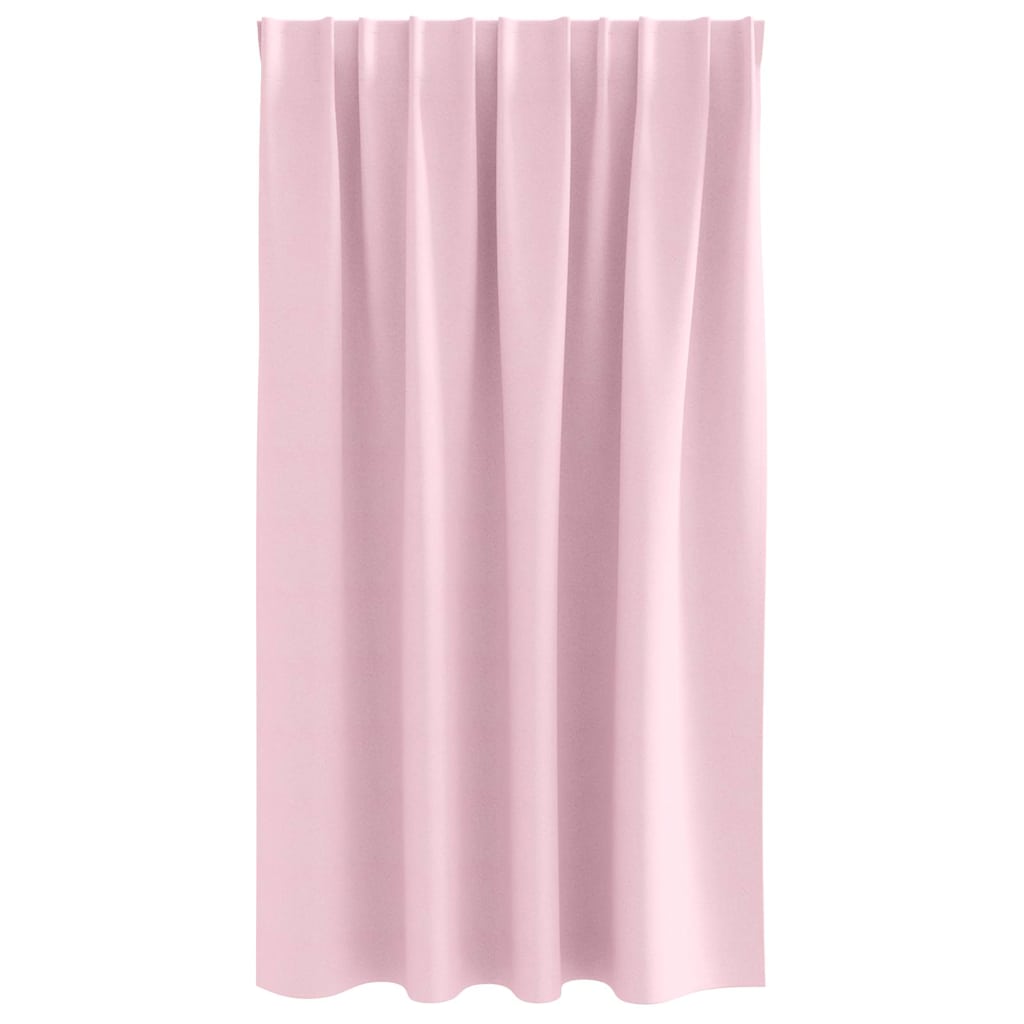 Fekete Függöny Gyűrűkkel 2 pcs Babarózsaszín 140 x 140 cm