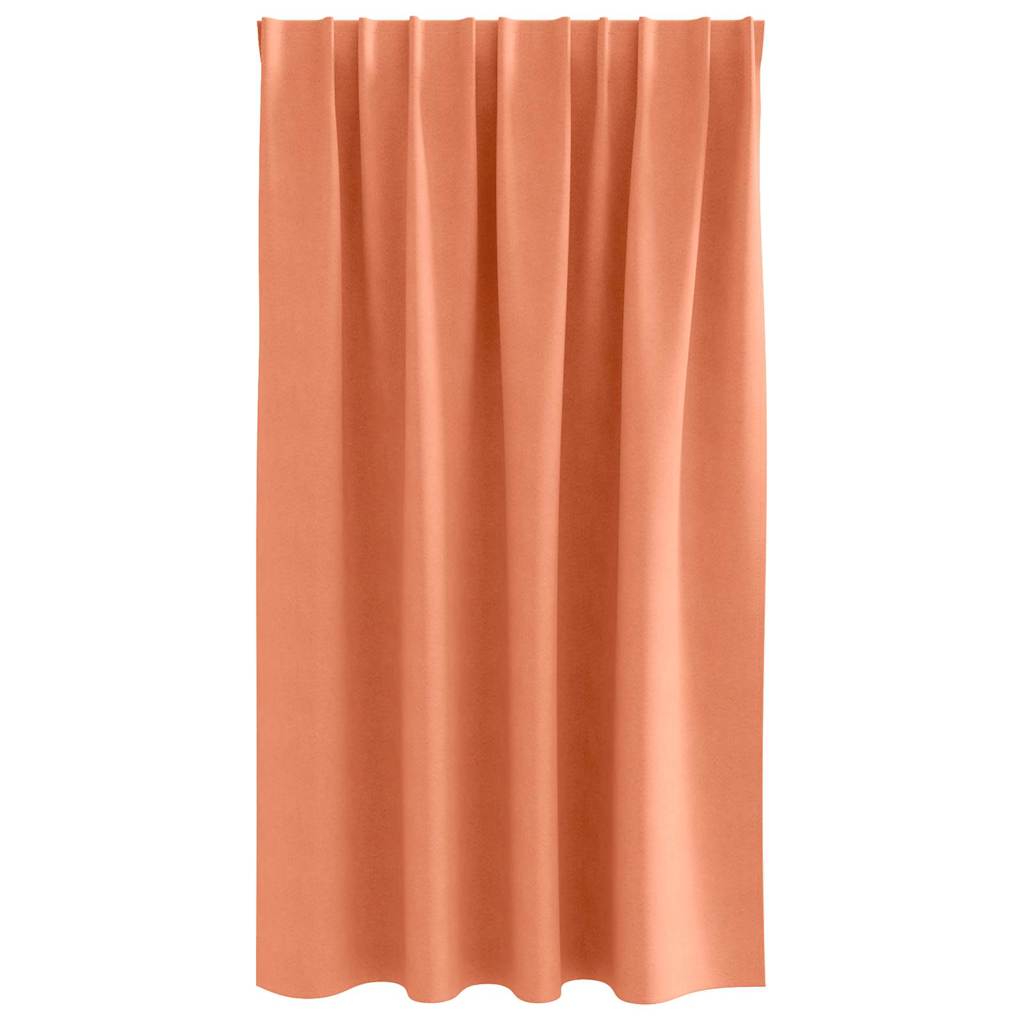 Fekete Függöny Gyűrűkkel 2 pcs Terrakotta 140 x 140 cm