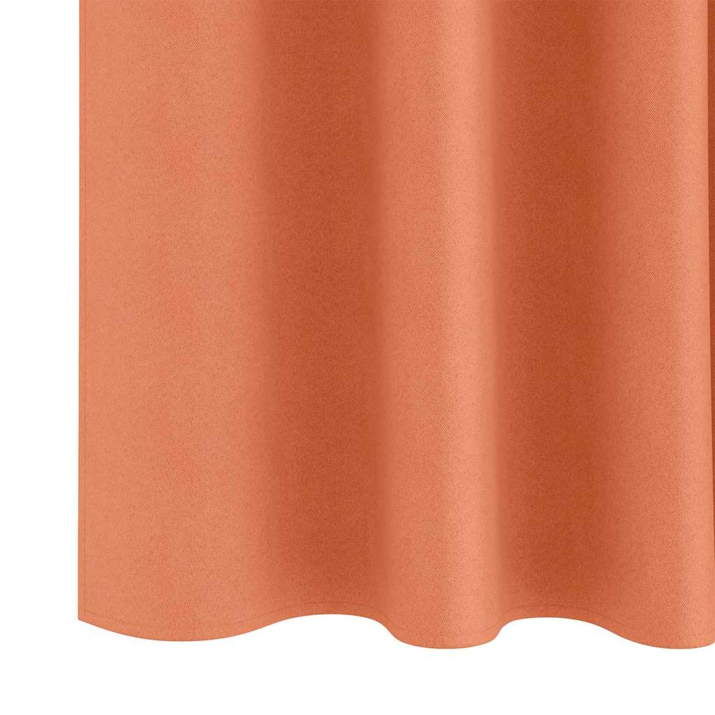 Fekete Függöny Gyűrűkkel 2 pcs Terrakotta 175 x 140 cm